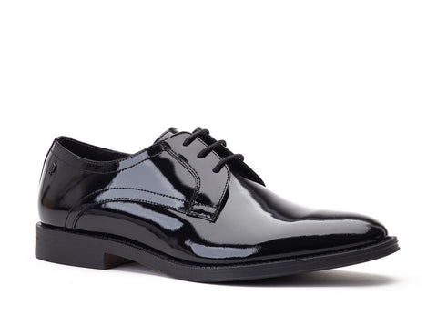 Base London Hadley Patent Mens Plain Toe Formal Shoe