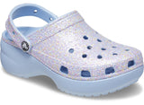 Crocs 207241 Classic Platform Glitter Womens Clog