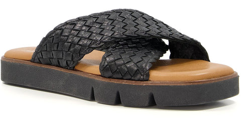Dune Lexey Womens Leather Slide Sandal