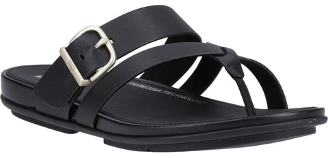 FitFlop Gracie Buckle Womens Leather Toe Post Sandal