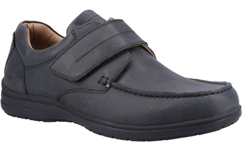 Fleet & Foster David Mens Leather Touch-Fastening Casual Shoe