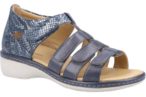 Fleet & Foster Julie Womens Leather Touch-Fastening Sandal