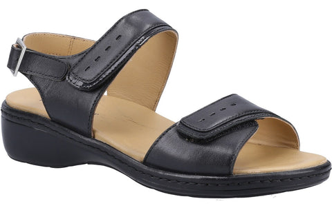 Fleet & Foster Linda Womens Leather Touch-Fastening Sandal