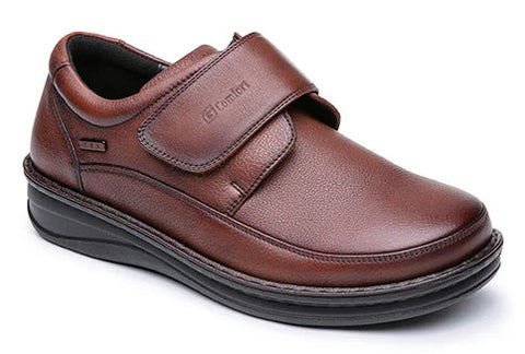 G Comfort P-3708 Mens Leather Touch-Fastening Shoe