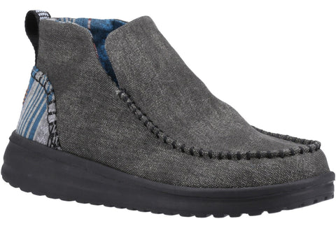 Hey Dude Denny Heavy Canvas 40209 Womens Slip On Ankle Boot