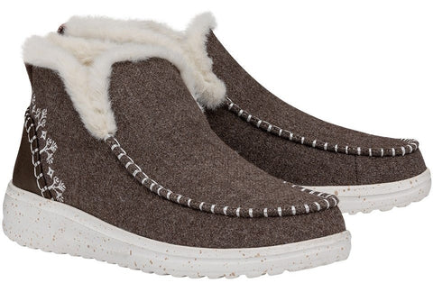 Hey Dude Denny Wool Womens Warm Lined Ankle Boot
