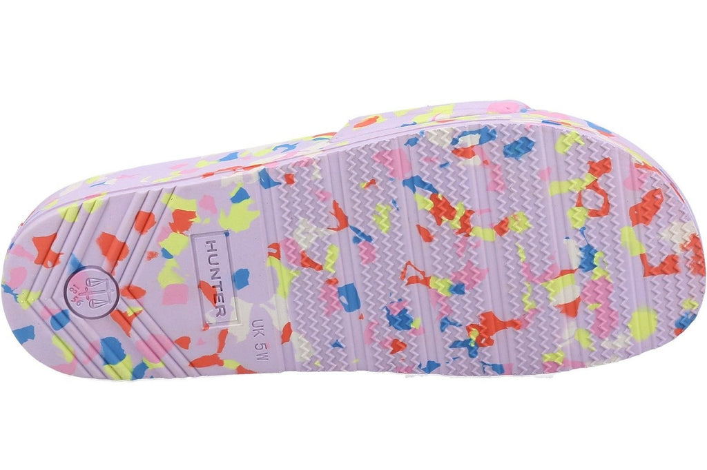 Hunter Bloom Algae Marble Womens Slide Sandal Robin Elt Shoes