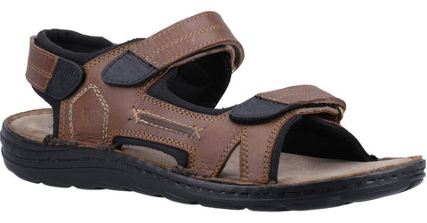Hush Puppies Alistair Mens Leather Touch-Fastening Sandal