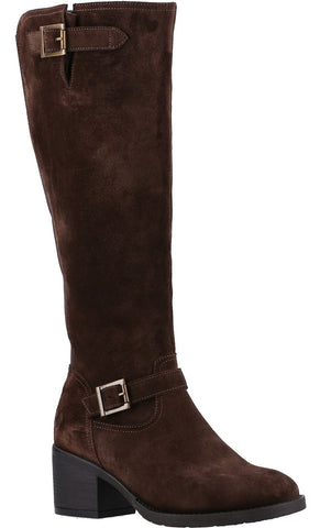 Hush Puppies Heidi Womens Suede Leather Knee Boot