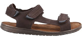 Hush Puppies Neville Quarter Strap Mens Leather Touch Fastening Sandal