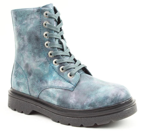 Heavenly Feet Justina Marble Print Womens Ankle Boot