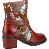 Riva Aisha Womens Floral Leather Ankle Boot