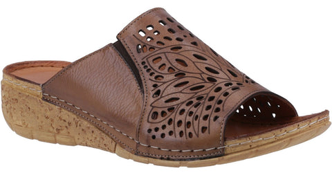 Riva Cardigan Womens Leather Mule Sandal