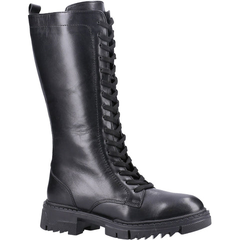 Riva Susie Womens Leather Lace Up Mid-Calf Boot