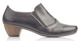 Rieker 41751-01 Womens Leather Heeled Court Shoe