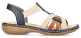 Rieker 65918-90 Womens Leather Slip On Sandal
