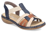 Rieker 65918-90 Womens Leather Slip On Sandal