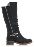 Rieker 94652-00 TX Womens Zip Fastening Knee High Boot