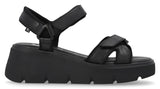 Rieker Evolution W1552-00 Womens Leather Touch-Fastening Sandal