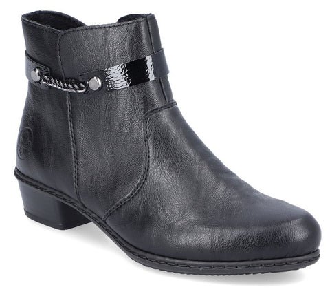 Rieker Y0783-00 Womens Heeled Ankle Boot