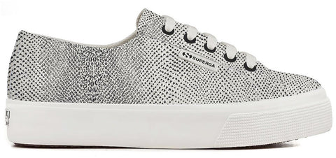 Superga 2730 Micro Faux Snake Womens Lace Up Trainer