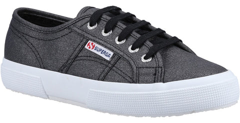 Superga 2750 Glitter Canvas Womens Lace Up Trainer