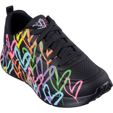 Skechers 177977 Uno Lite Heart Of Hearts Womens Lace Up Trainer