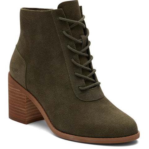 TOMS Evelyn Womens Leather Lace Up Ankle Boot