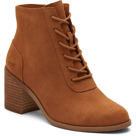 TOMS Evelyn Womens Leather Lace Up Ankle Boot