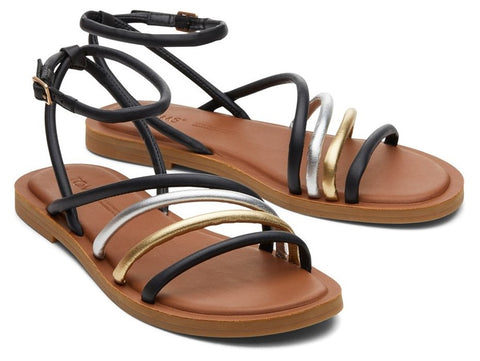 TOMS Willa Womens Leather Strappy Sandal