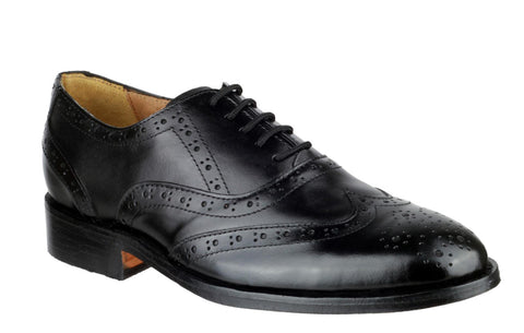 Amblers Ben Mens Brogue Detail Lace Up Shoe Black