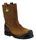 Amblers Safety FS223 Mens Pul On Rigger Safety Boot Brown