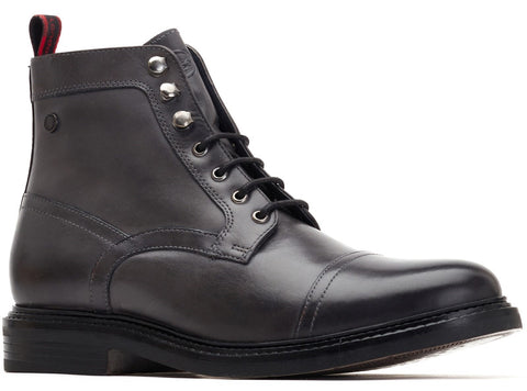Base London Henderson Mens Leather Lace Up Combat Boot
