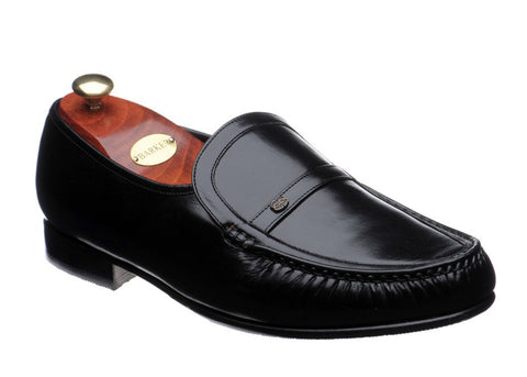 Barker Jefferson 8492 Mens Wide Fit Slip On Moccasin Style Formal Shoe Black 17 G
