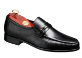 Barker Wade 3152 Mens Wide Fit Moccasin Style Slip On Formal Shoe Black 17G