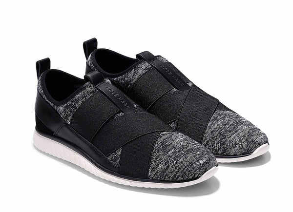 Cole Haan Studiogrand Sport Knit Slip On Trainer Black/White/Ivory