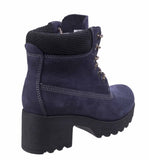 Darkwood Pine 7040 Womens Platform Sole Rugged Style Laced Ankle Boot