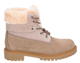 Darkwood Walnut II 7094 Womens Lace Up Ankle Boot With Faux Fur Collar