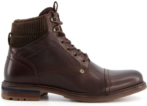 Dune Candor Mens Toe Cap Leather Worker Boot