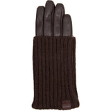 Dune Inessa Knit Trim Leather Gloves