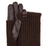 Dune Inessa Knit Trim Leather Gloves
