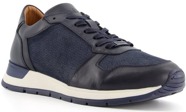 Dune Treats Mens Leather Lace Up Trainer