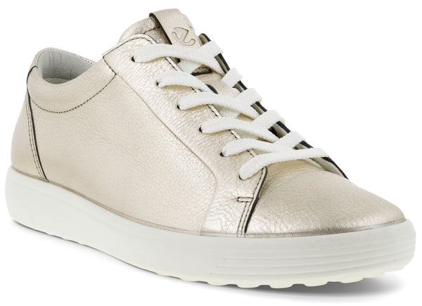 Ecco 470303-01688 Soft 7 Womens Leather Lace-Up Trainer