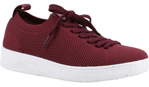 FitFlop Rally E01 Womens Lace Up Multi-Knit Trainer