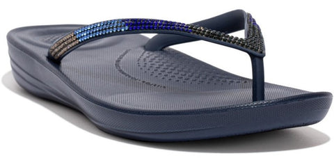 FitFlop iQushion Ombre Sparkle Womens Toe Post Sandal