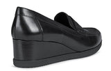 Geox D Anylla Womens Leather Wedge Moccasins