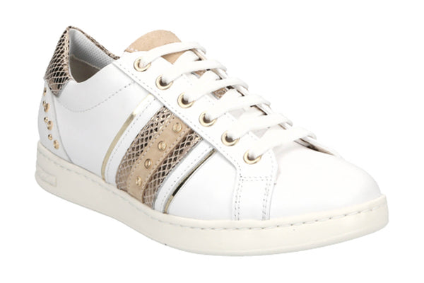 Geox D Jaysen Womens Leather Lace Up Trainer