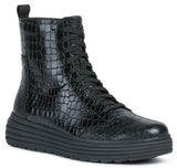 Geox D Phaolae A Womens Croc Print Ankle Boot