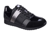 Geox D Deynna D Womens Lace Up Casual Trainer Black C9999