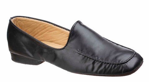 Cincasa Manuel Mens Full Leather Slipper Black